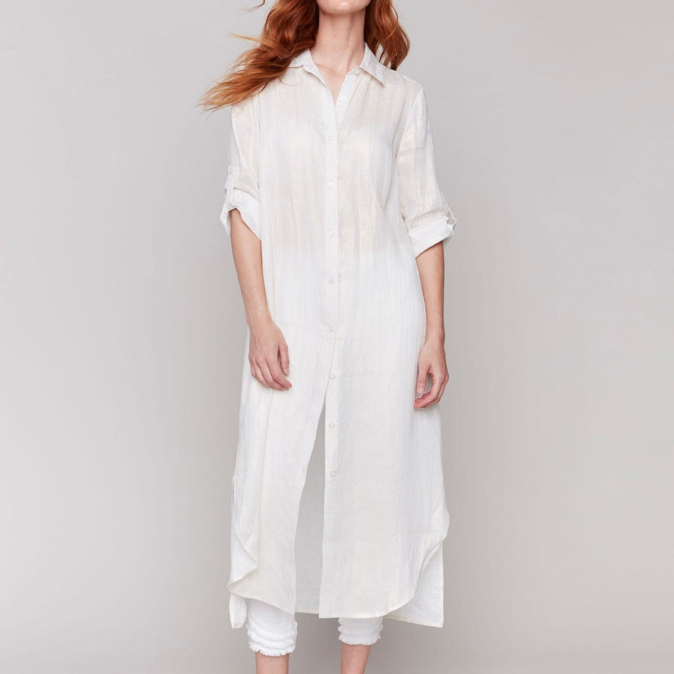 Charlie B - Foil Linen Tunic Dress