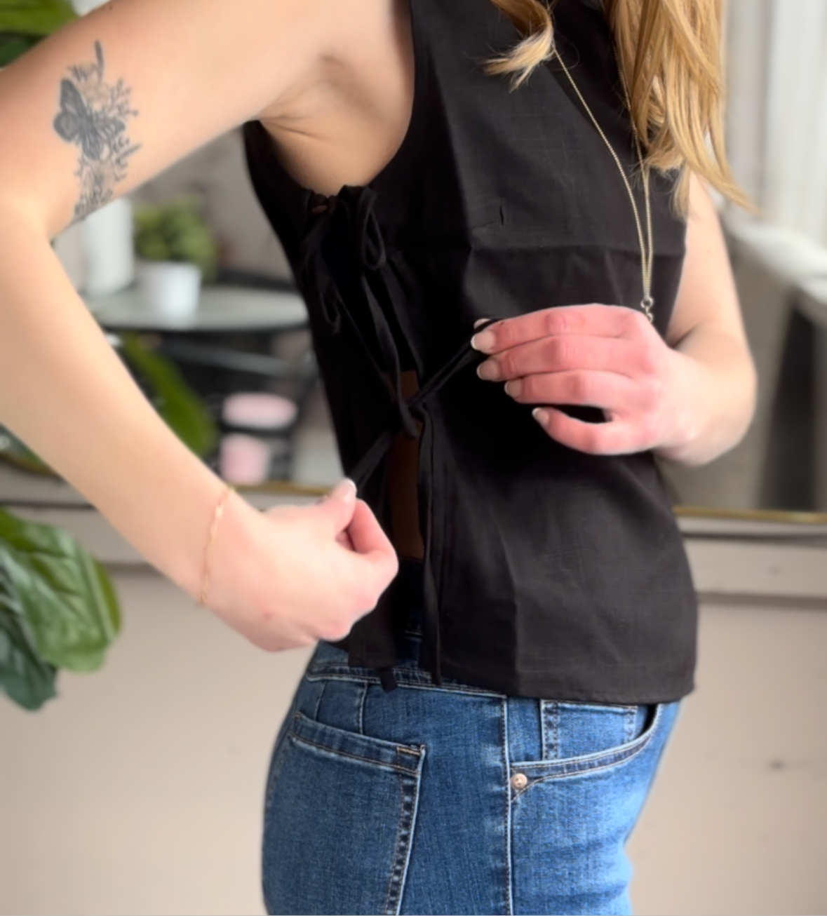 Trisha Tyler - Sleeveless Top With Side Ties