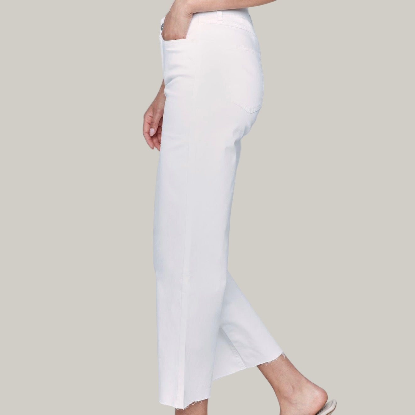 Charlie B - Flared Pants With Raw Edge