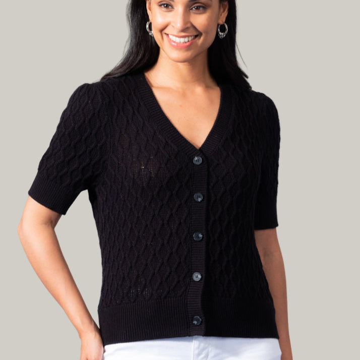 Elena Wang - Short Sleeve Cardigan