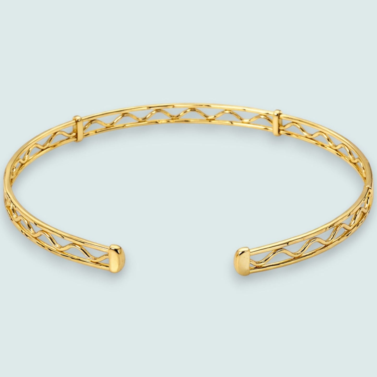 Jacqueline Kent - Gold Wave Open Cuff Bracelet