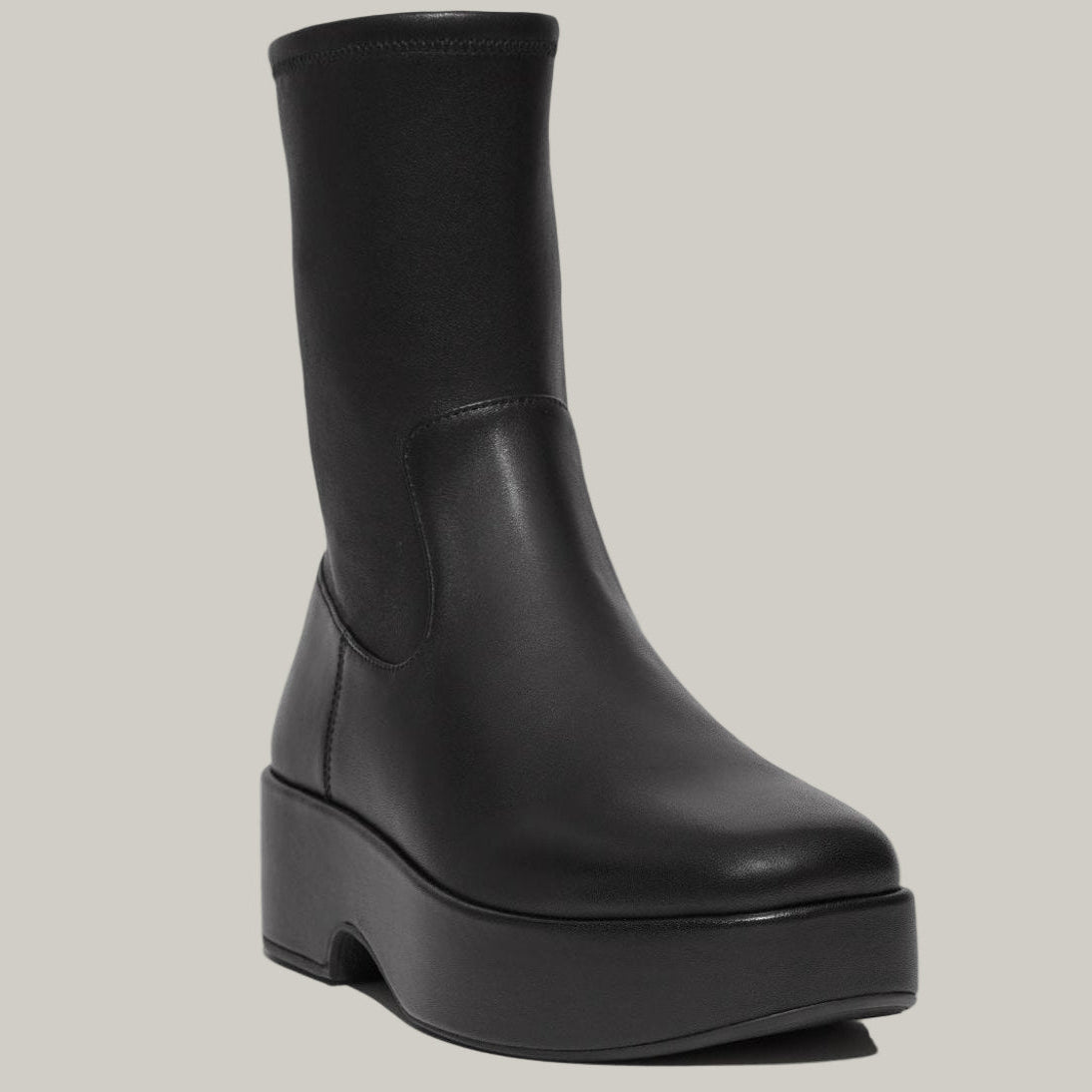 Fitflop - Calf High Boot With Thick Sole