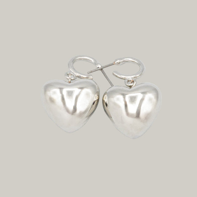 Audrey's - Small Hearts on Hoops Earrings