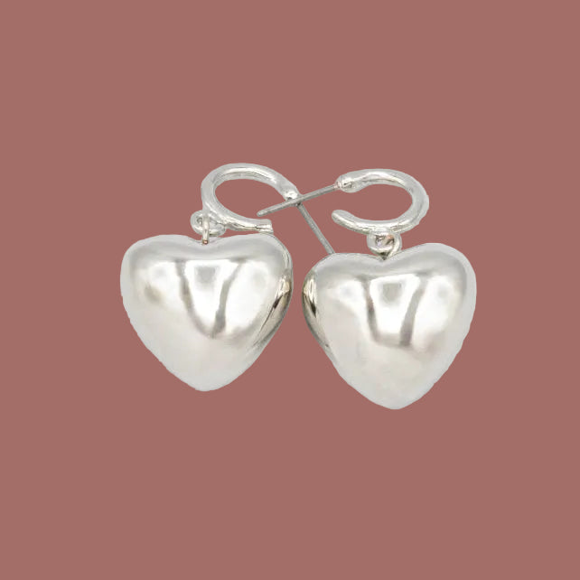 Audrey's - Small Hearts on Hoops Earrings