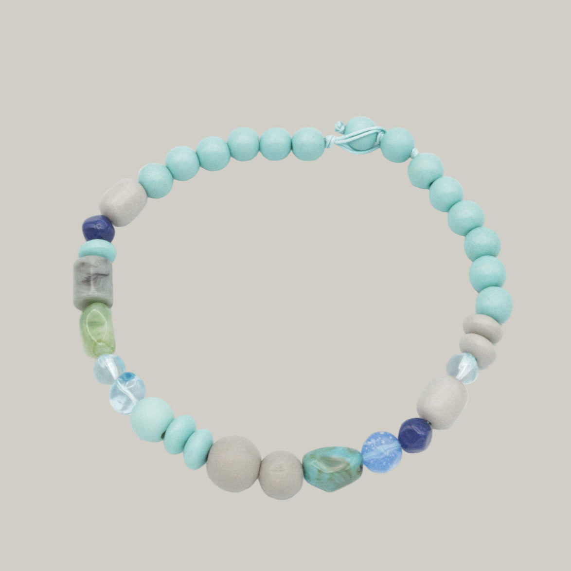 Audrey's - Glass & Wood Bead Necklace