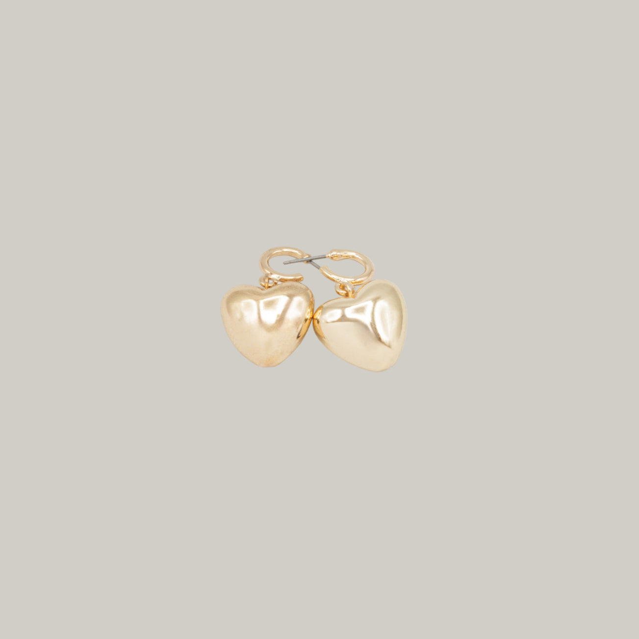 Audrey's - Small Hearts on Hoops Earrings