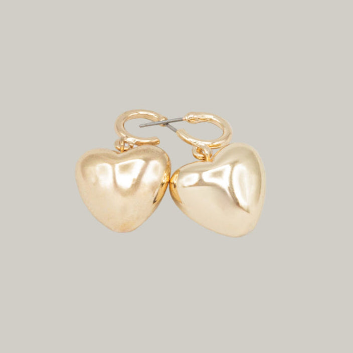 Audrey's - Small Hearts on Hoops Earrings
