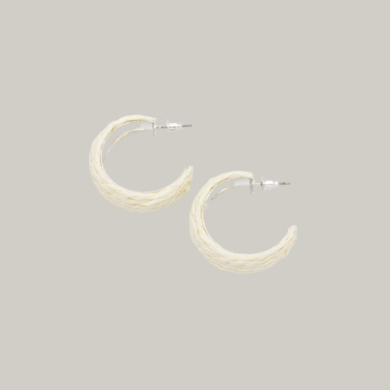 Audrey's - Coloured Paper Hoops on Metal Rings