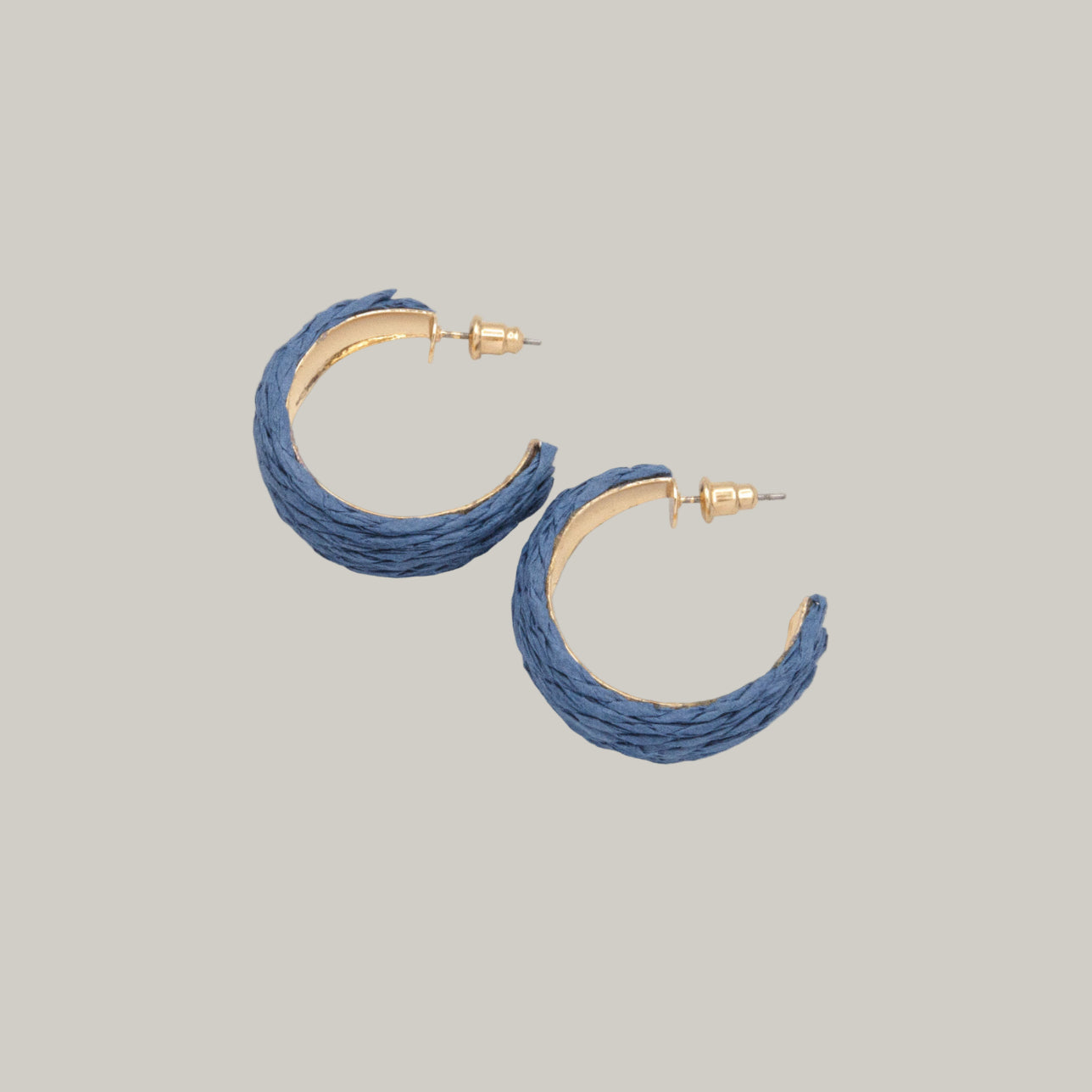 Audrey's - Coloured Paper Hoops on Metal Rings