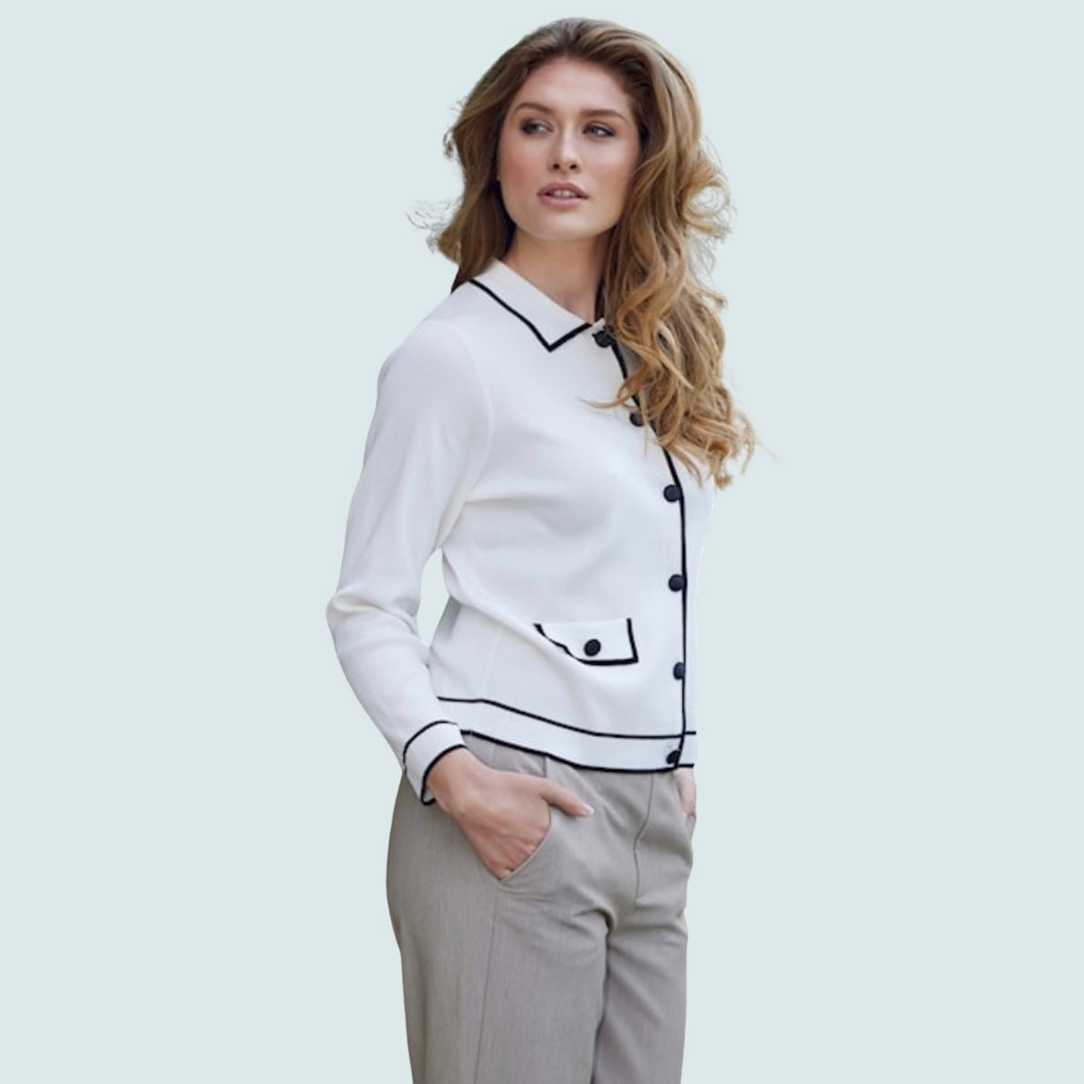 Sunday - Classic Contrast Cardigan