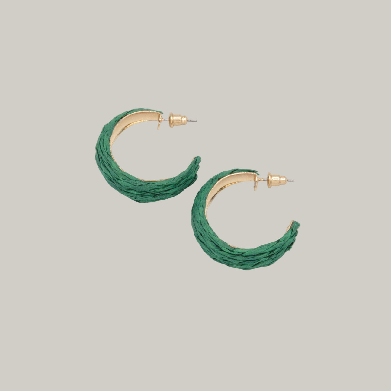 Audrey's - Coloured Paper Hoops on Metal Rings