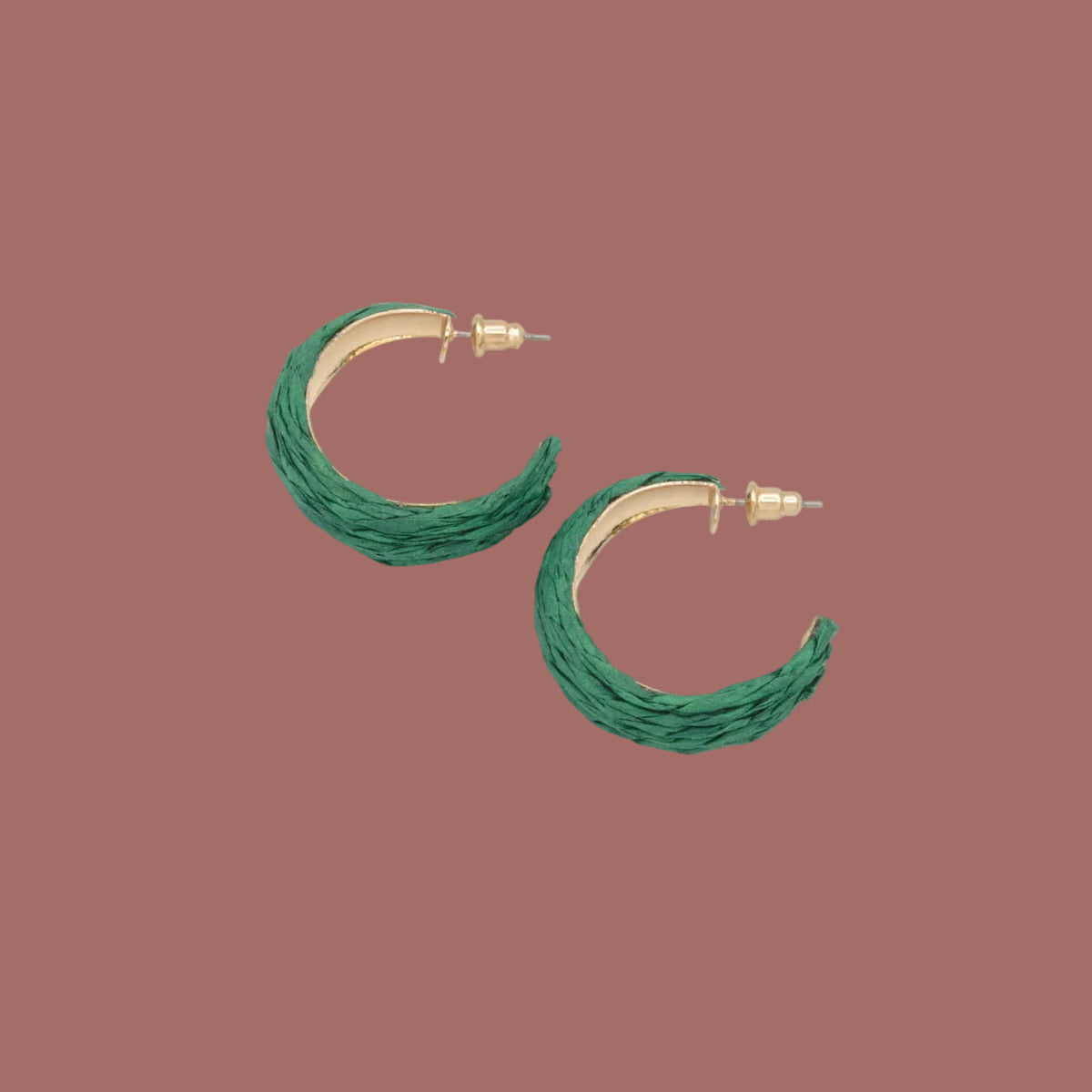 Audrey's - Coloured Paper Hoops on Metal Rings