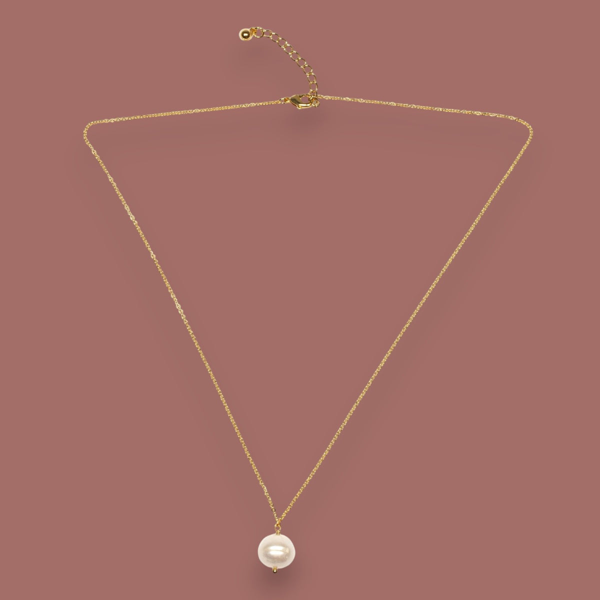 Suzie Blue - Single Pearl Drop Necklace