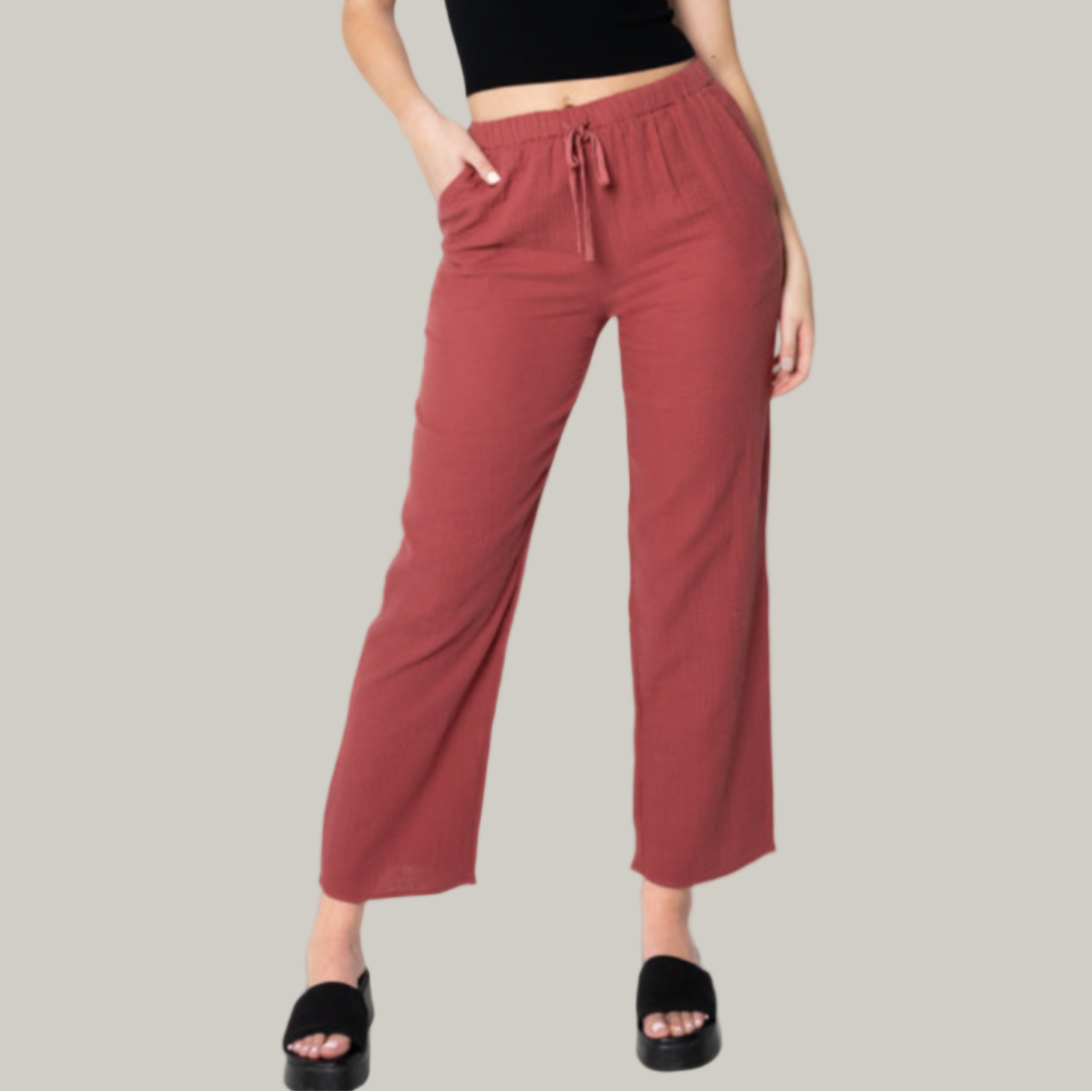 C'est Moi - Tie Front Cropped Pants