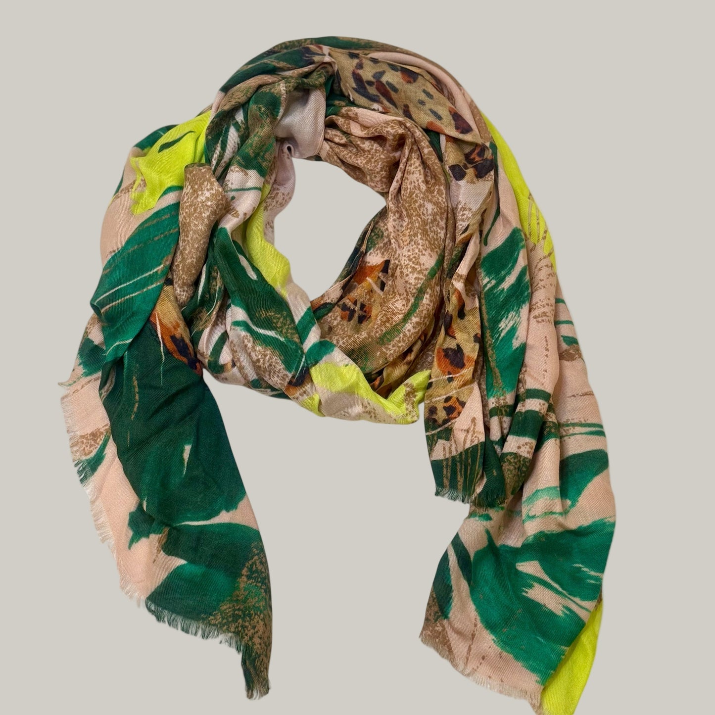 Fraas - Fringed Earthy Tone Scarf