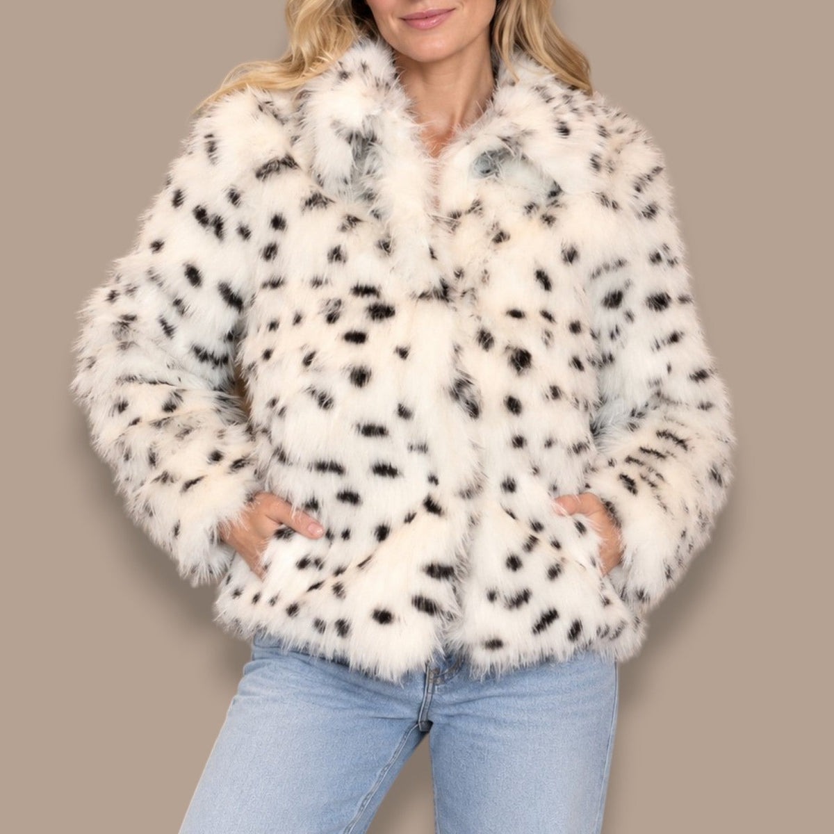 Nikky Apparels - Spotted Faux Fur Jacket