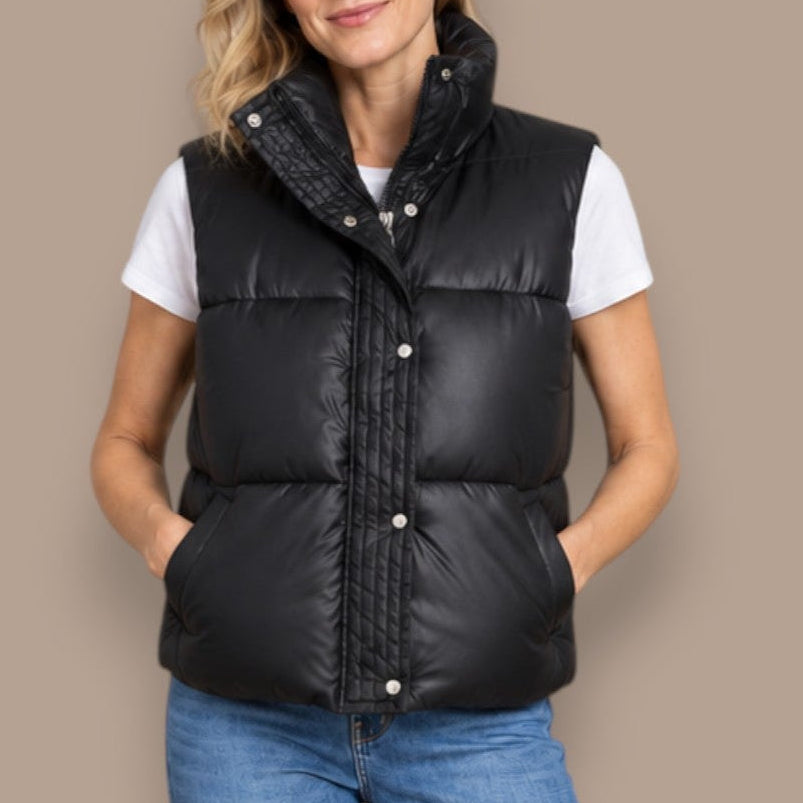 Audrey's - Cropped Structured Puffer Vest