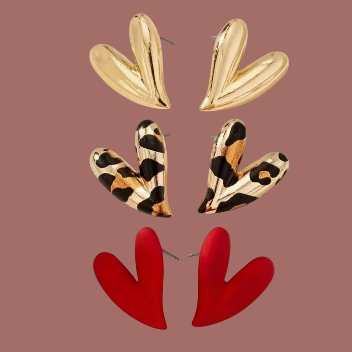 Audrey's - Whimsical Heart Duo Studs