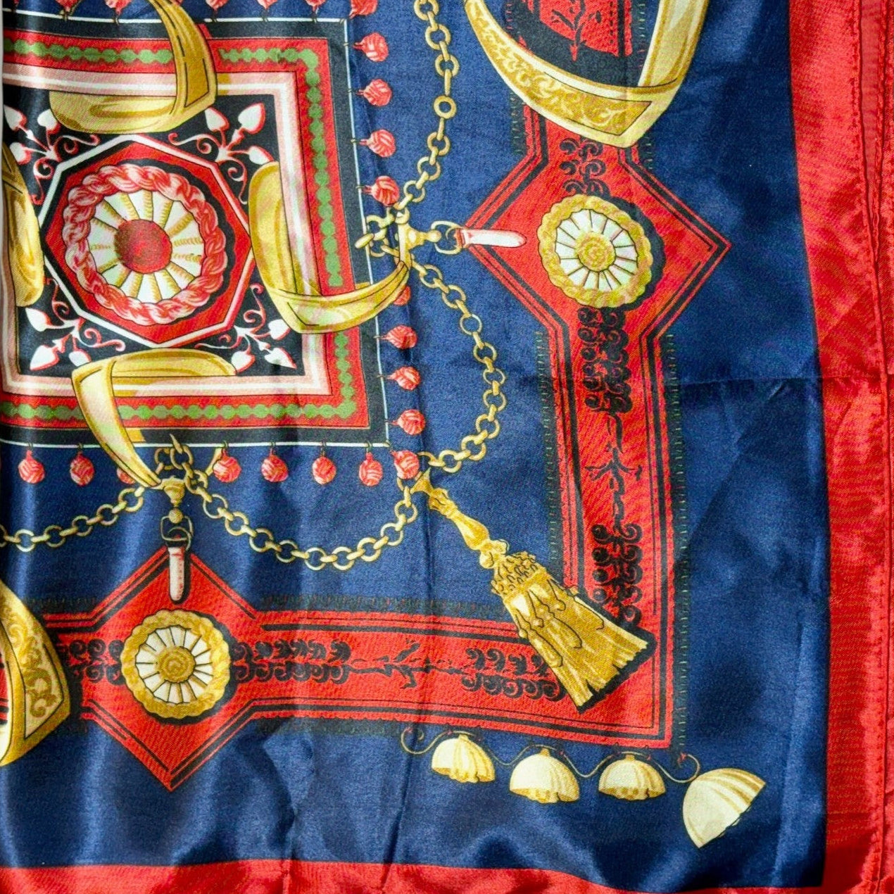 Audrey's - Royal Navy & Crimson Equestrian Scarf