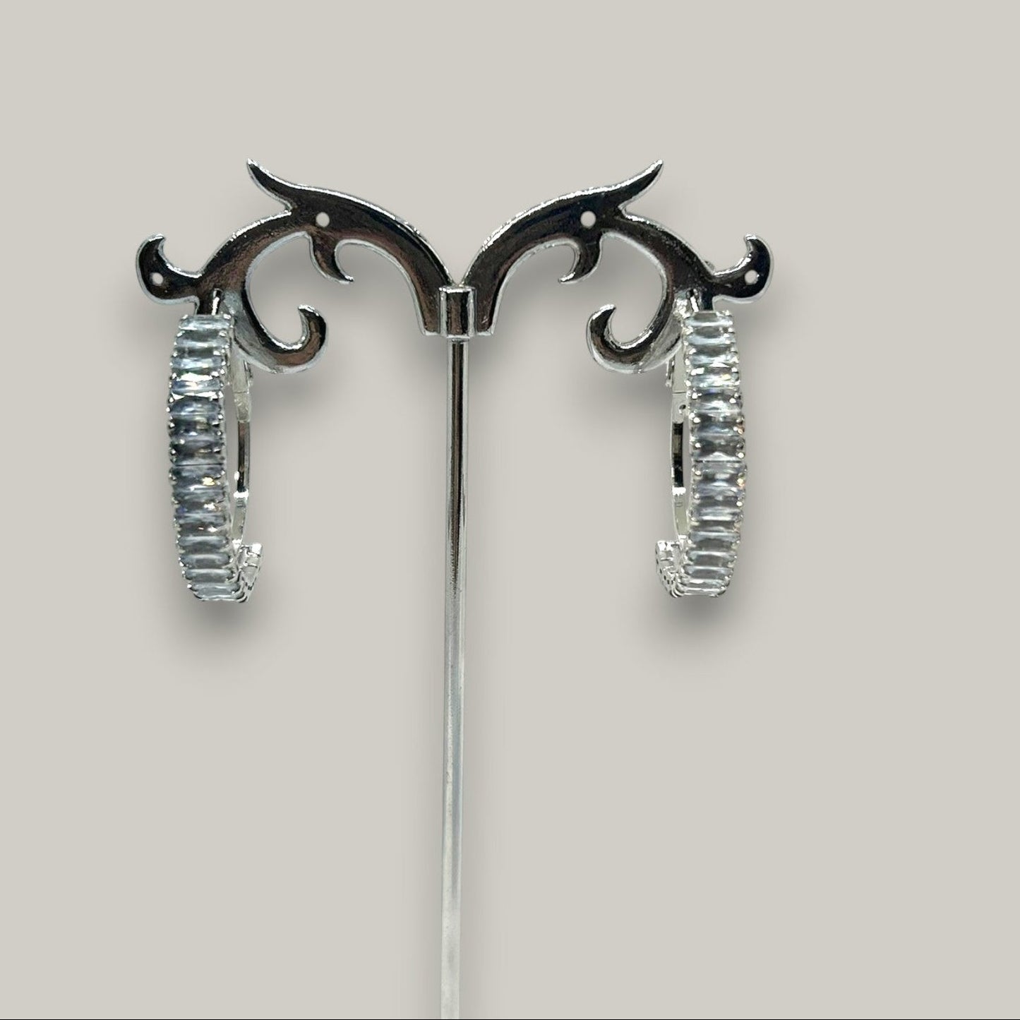 EL-KA - Baguette Radiance Hoop Earrings