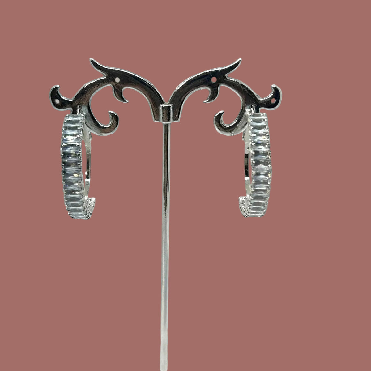 EL-KA - Baguette Radiance Hoop Earrings