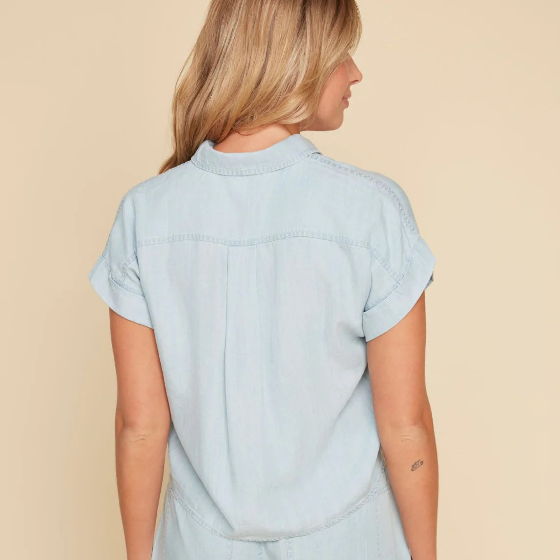 Renuar - Soft Tencel Tie Front Blouse