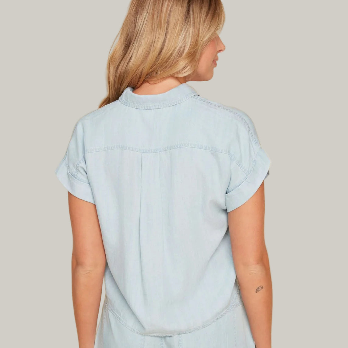 Renuar - Soft Tencel Tie Front Blouse