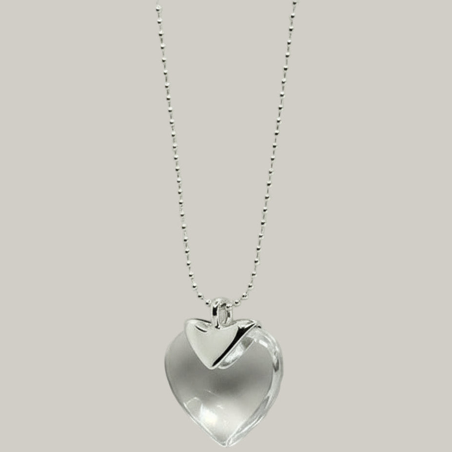 Merx - Crystal Heart Necklace