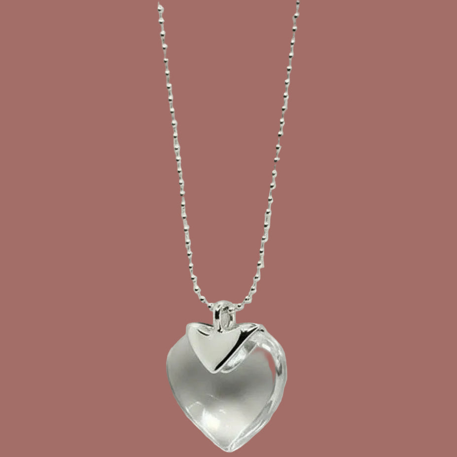 Merx - Crystal Heart Necklace