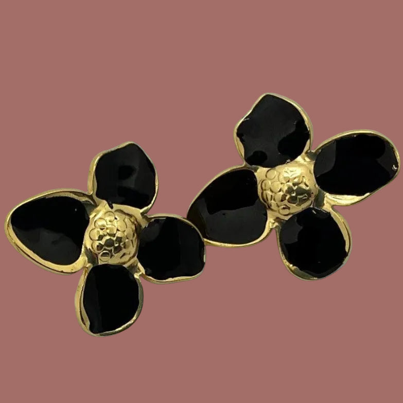 Audrey's - Gilded Noir Blossom Studs