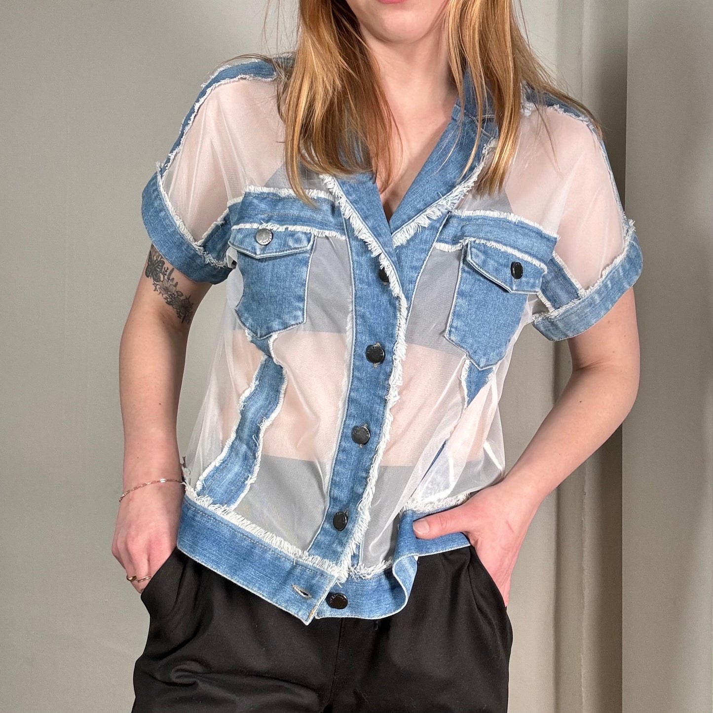 Picadilly - Sheer Short Sleeve Jacket