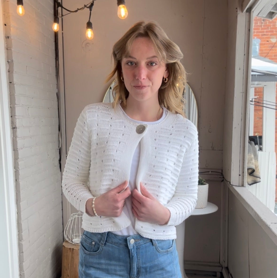 Marble - Cardigan With Button Closure
