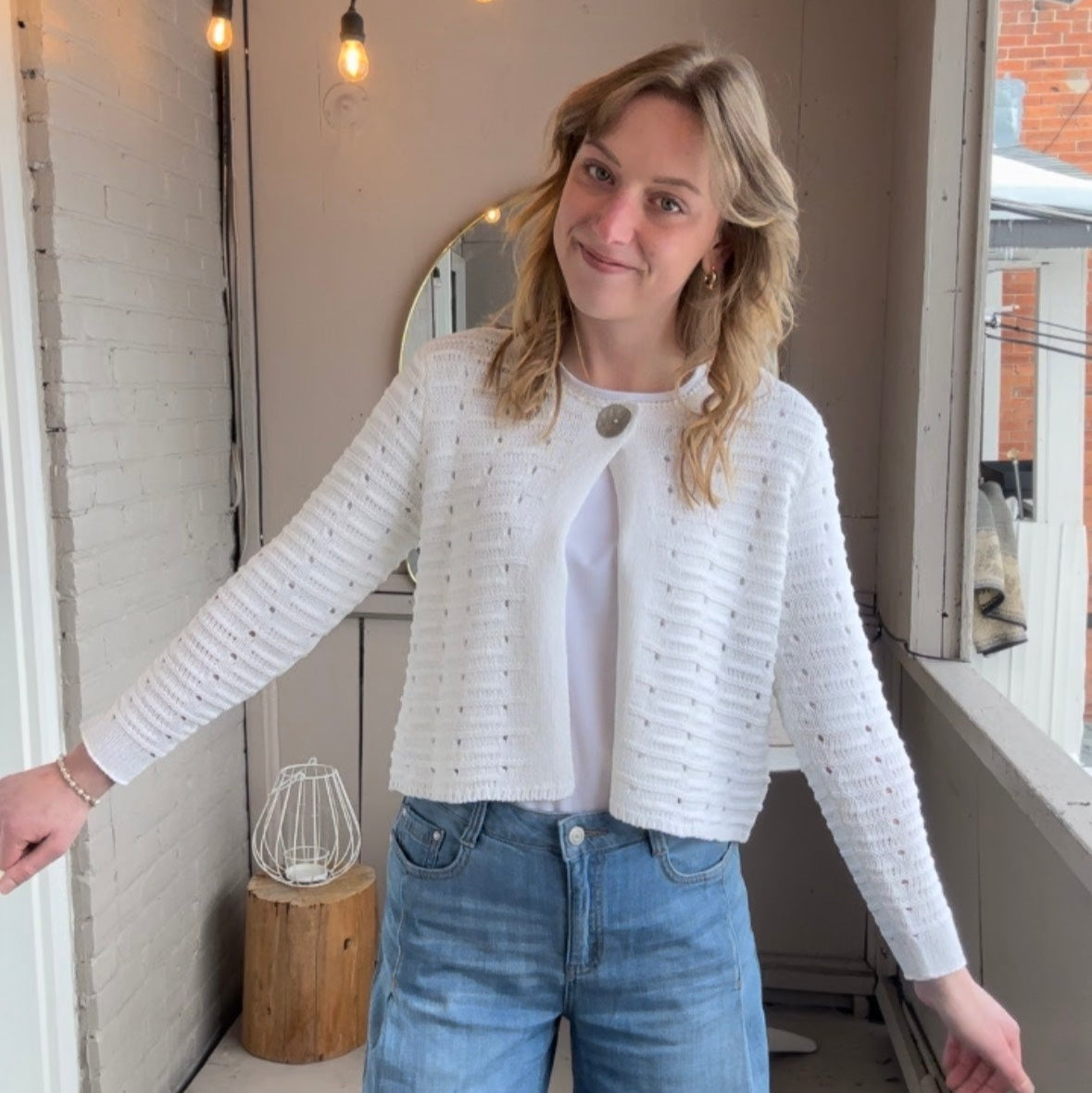 Marble - Cardigan With Button Closure