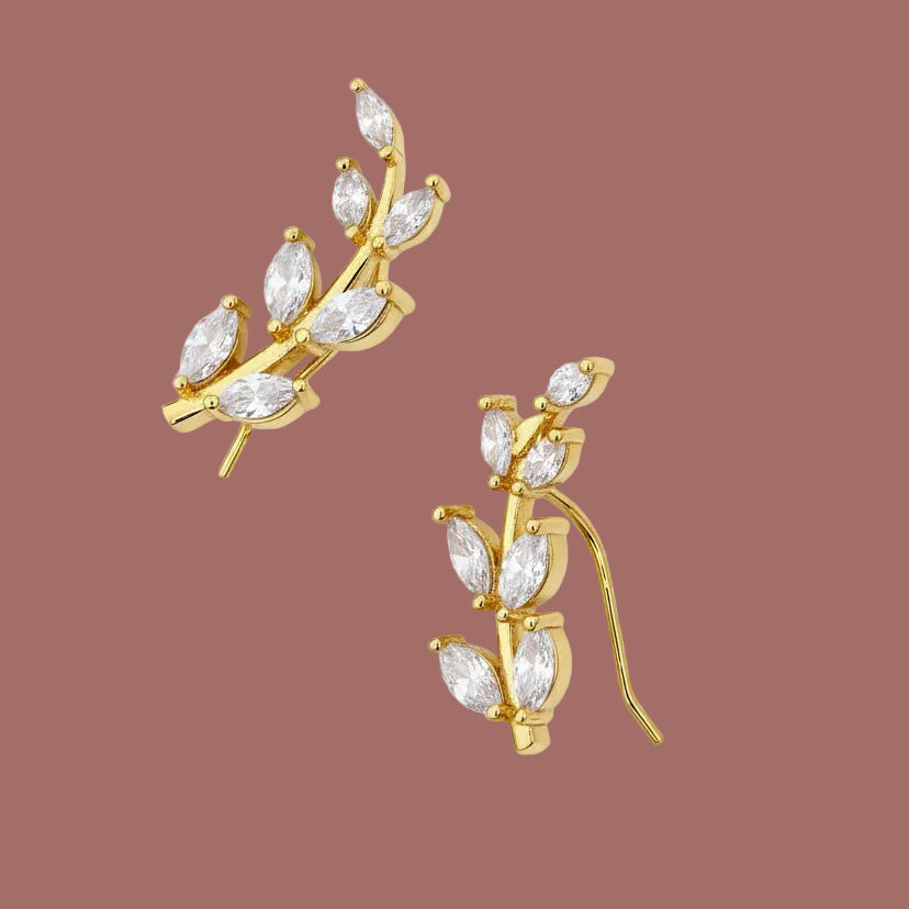 EL-KA - Cascade Leaf Earrings