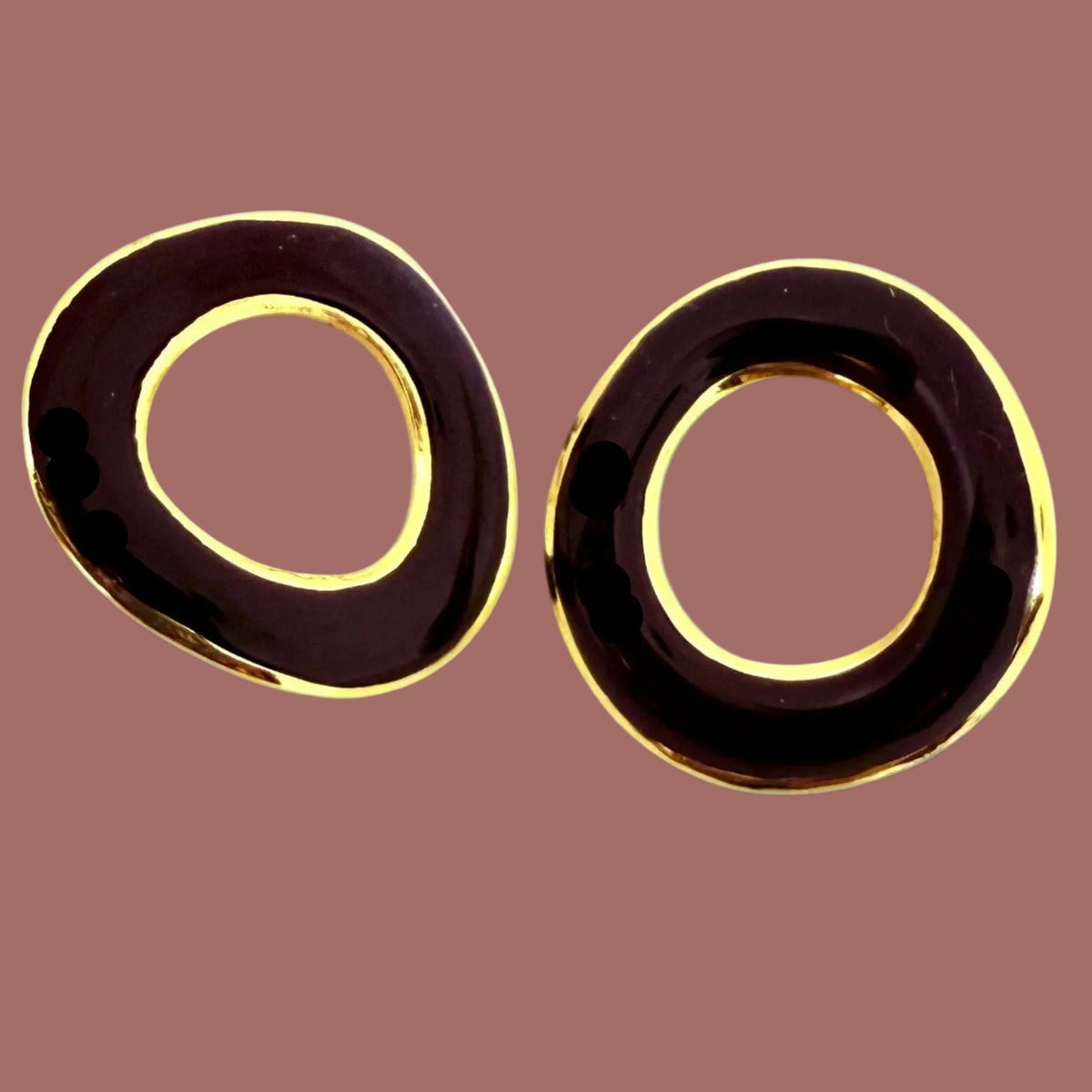 Audrey's - Noir Halo Studs