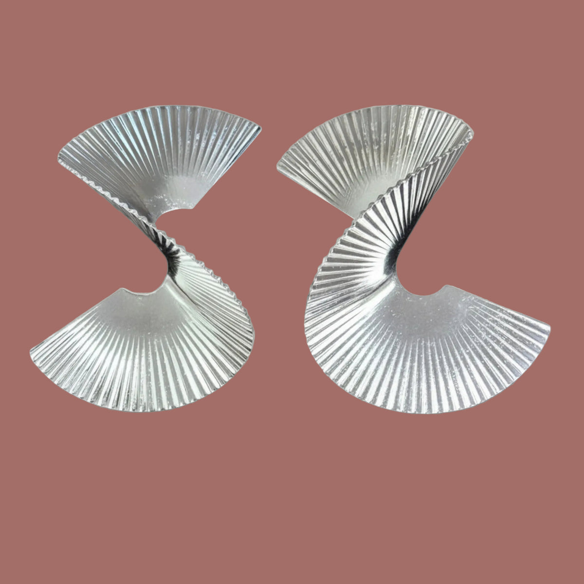 Audrey's - Silver Fan Cascade Earrings
