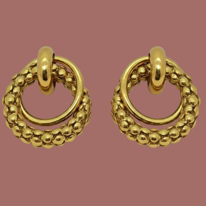 Audrey's - Interlock Gold Studs