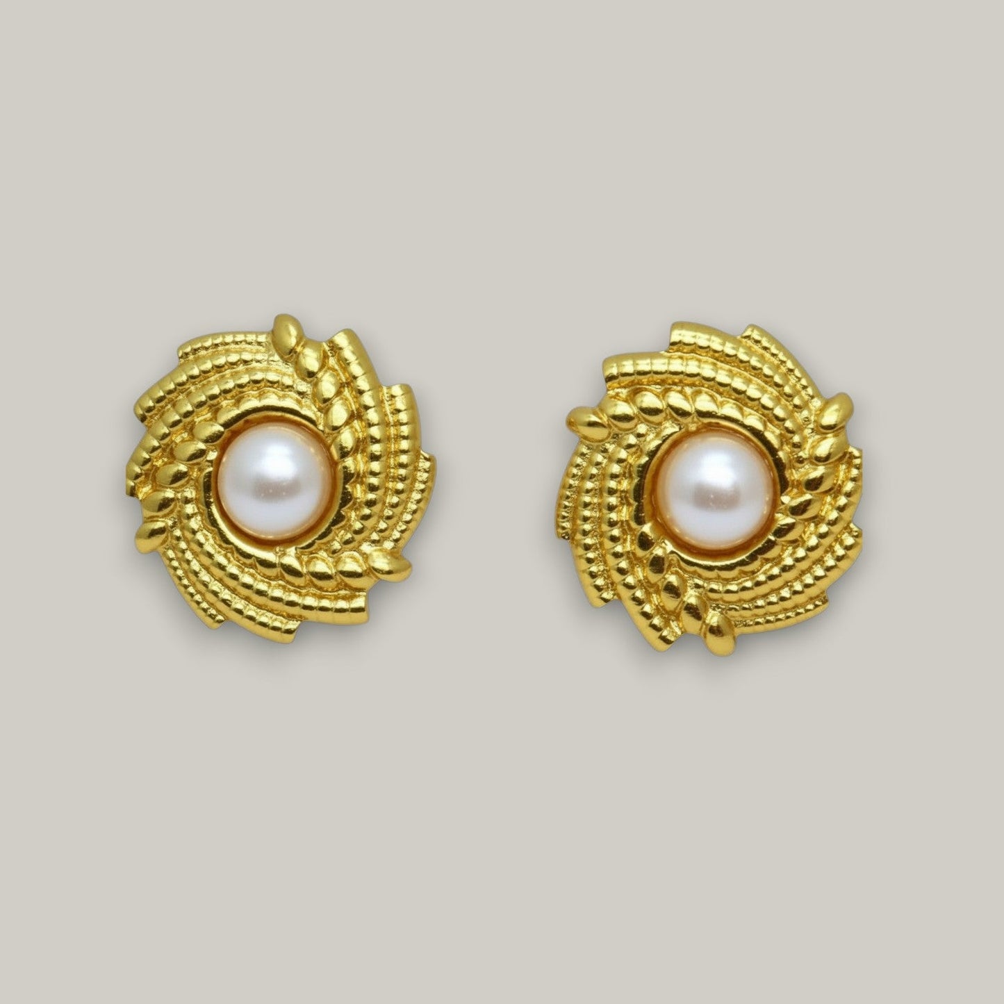 Audrey's - Golden Bloom Pearl Studs