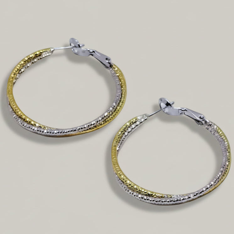 Audrey's - Two-Tone Hoop Earrings