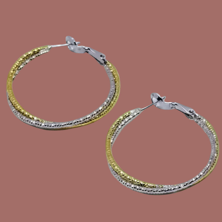 Audrey's - Two-Tone Hoop Earrings