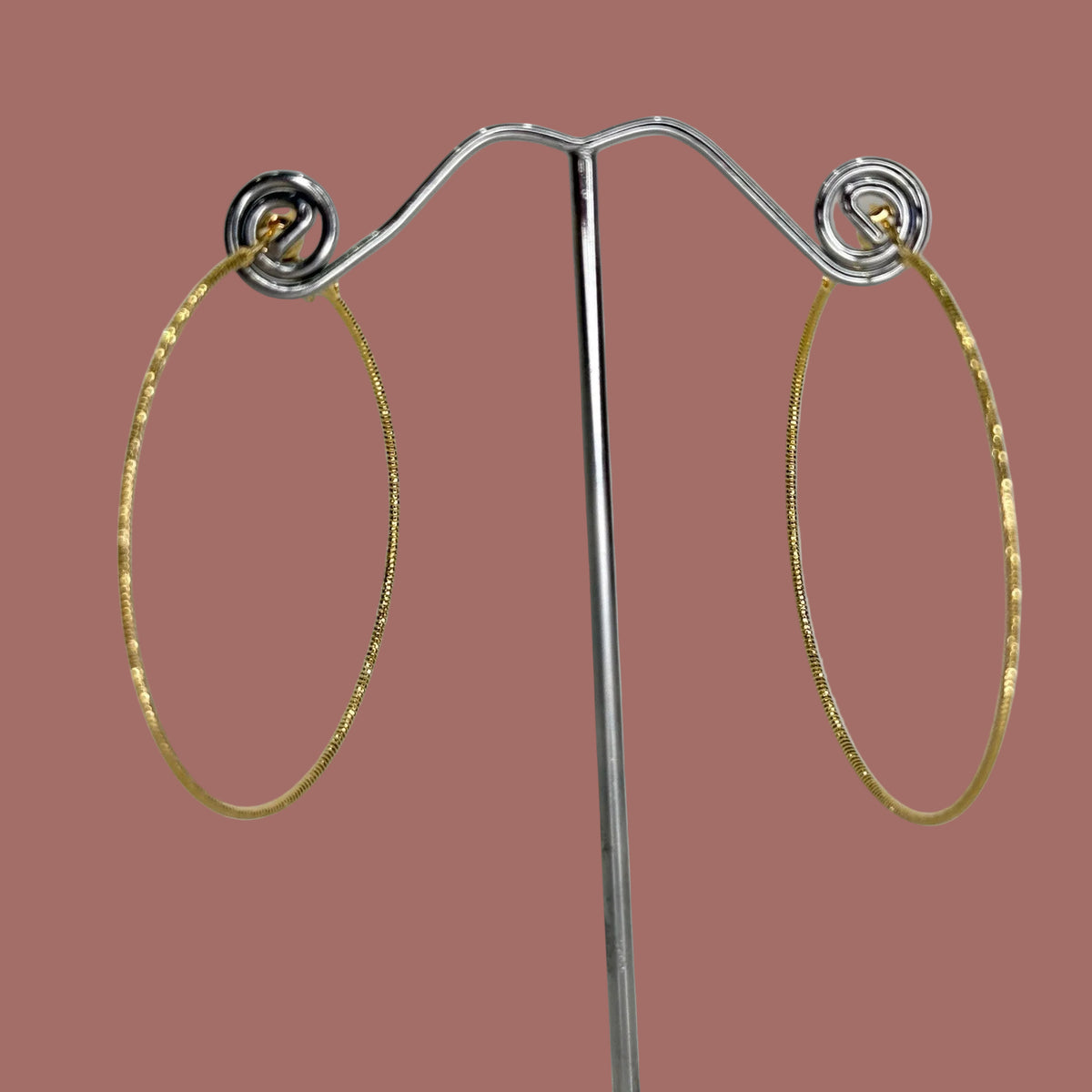 Evershine - Fine Textured Hoop Earrings