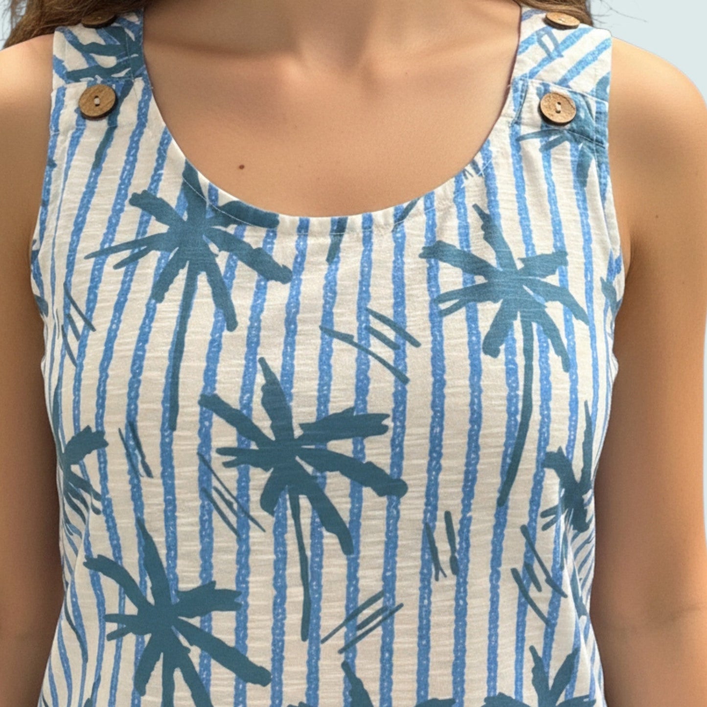 Tango Mango - Palm Stripe Shift Dress