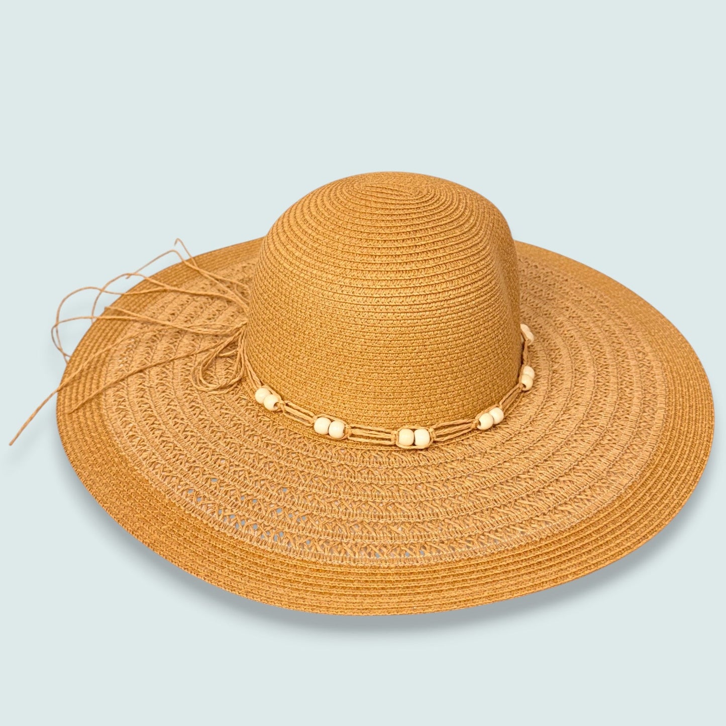 Audrey's - Woven Sun Hat With Beaded Detail