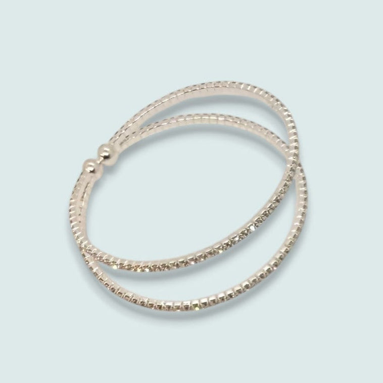 Audrey's - Dual Wrap Crystal Bangle
