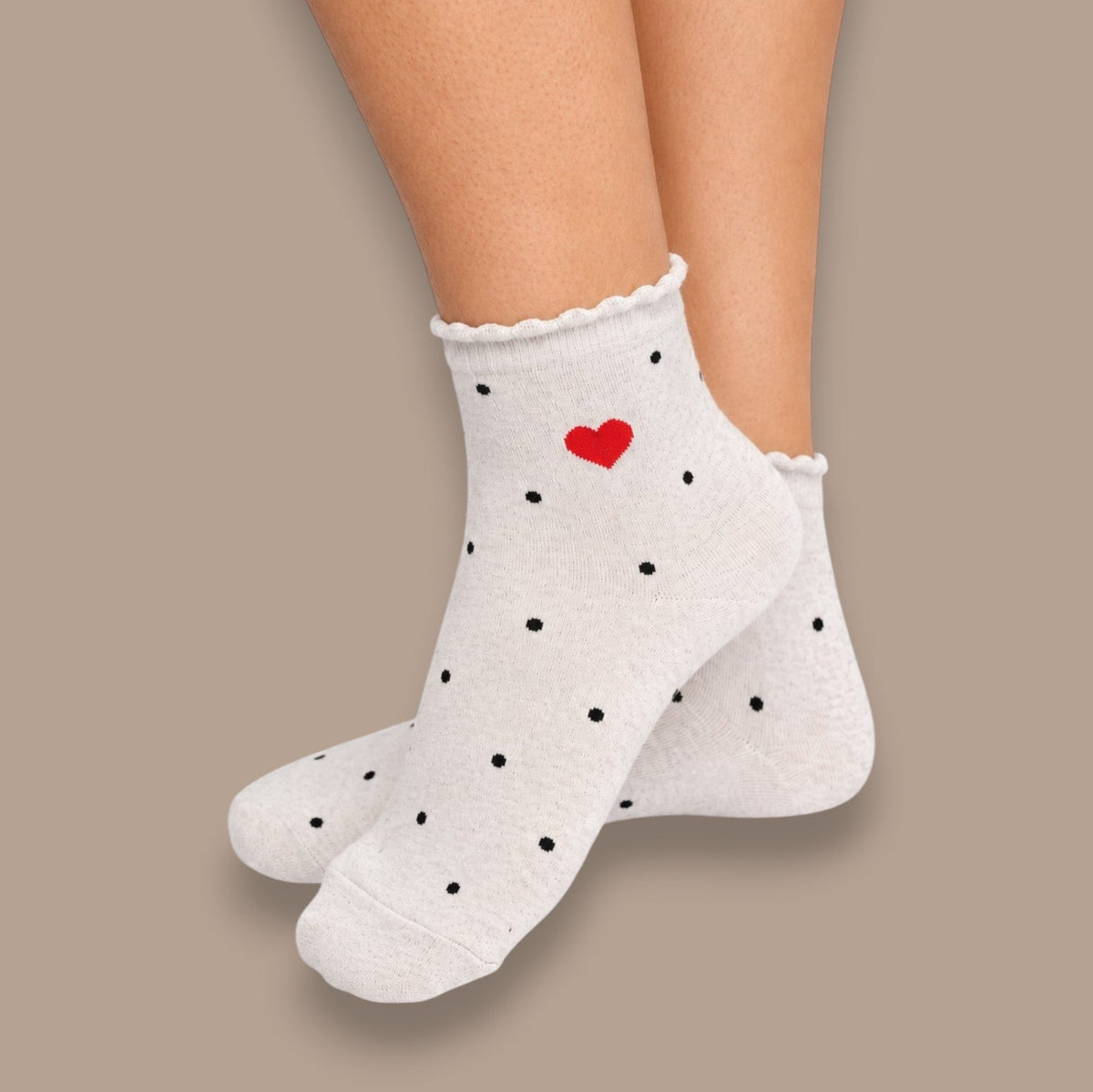 LimLim - Dot Heart Ankle Socks