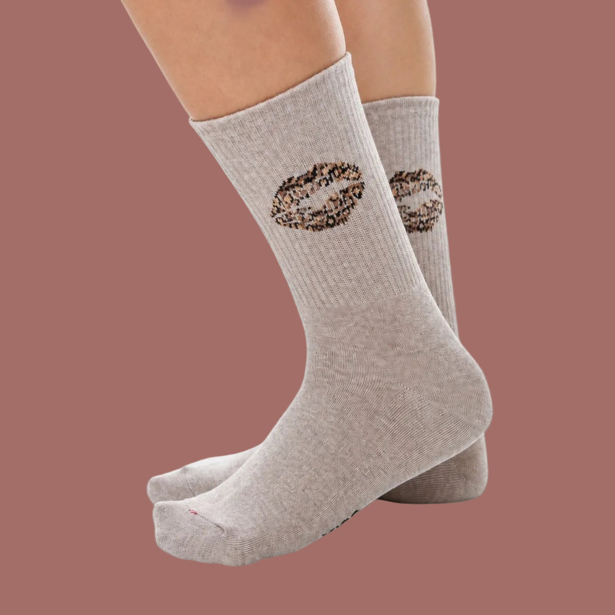 LimLim - Leopard Print Kiss Socks