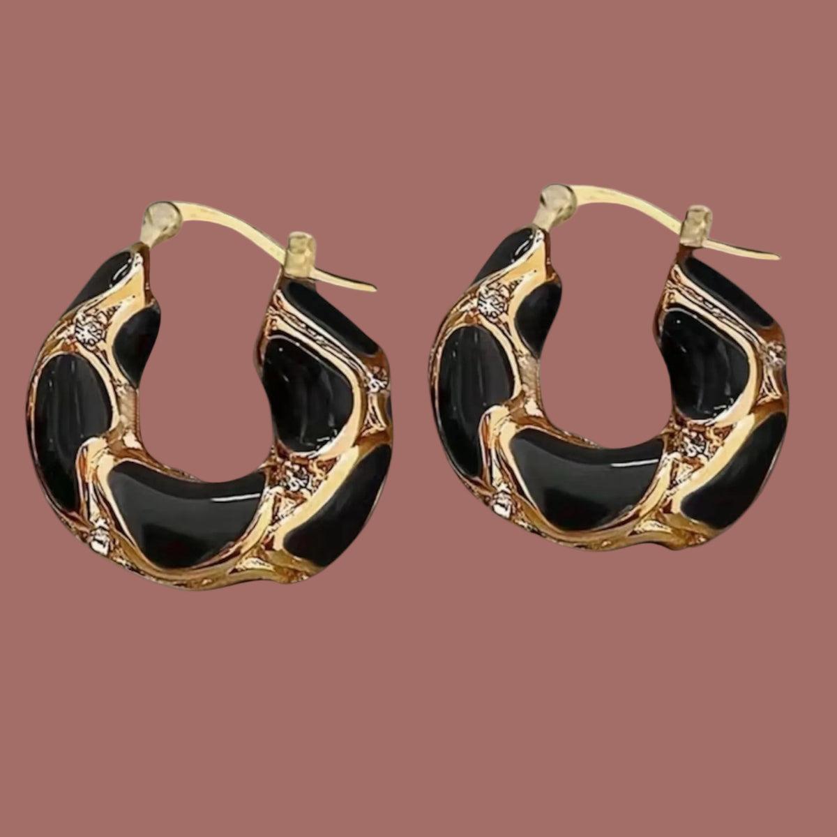 Audrey's - Enamel Petite Hoops