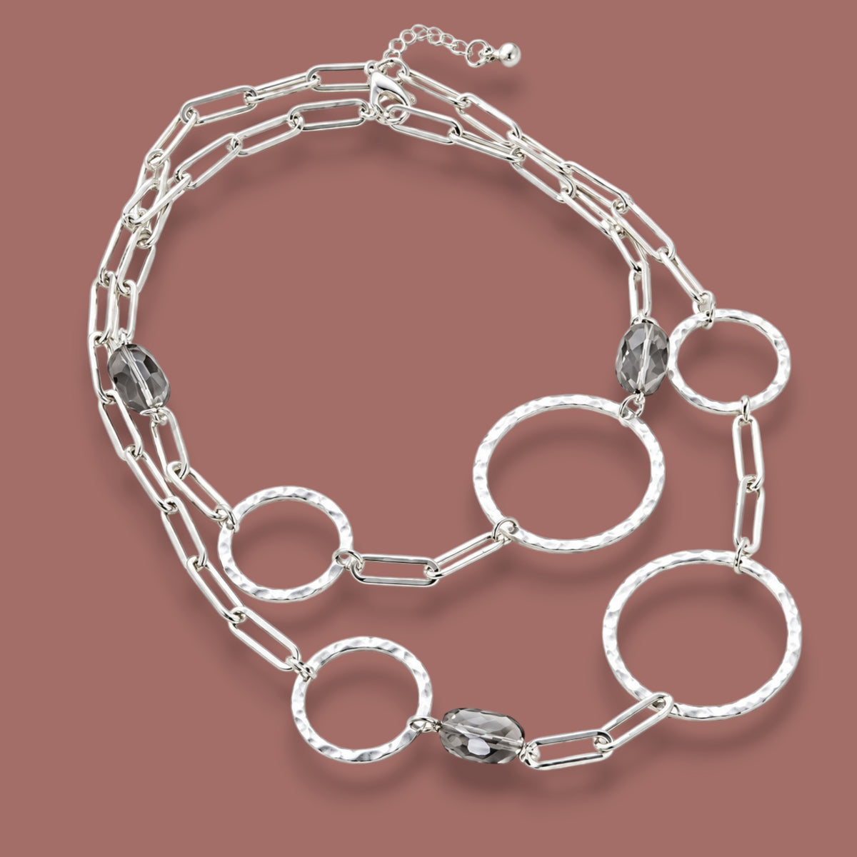 Merx - Layered Circle Link Necklace
