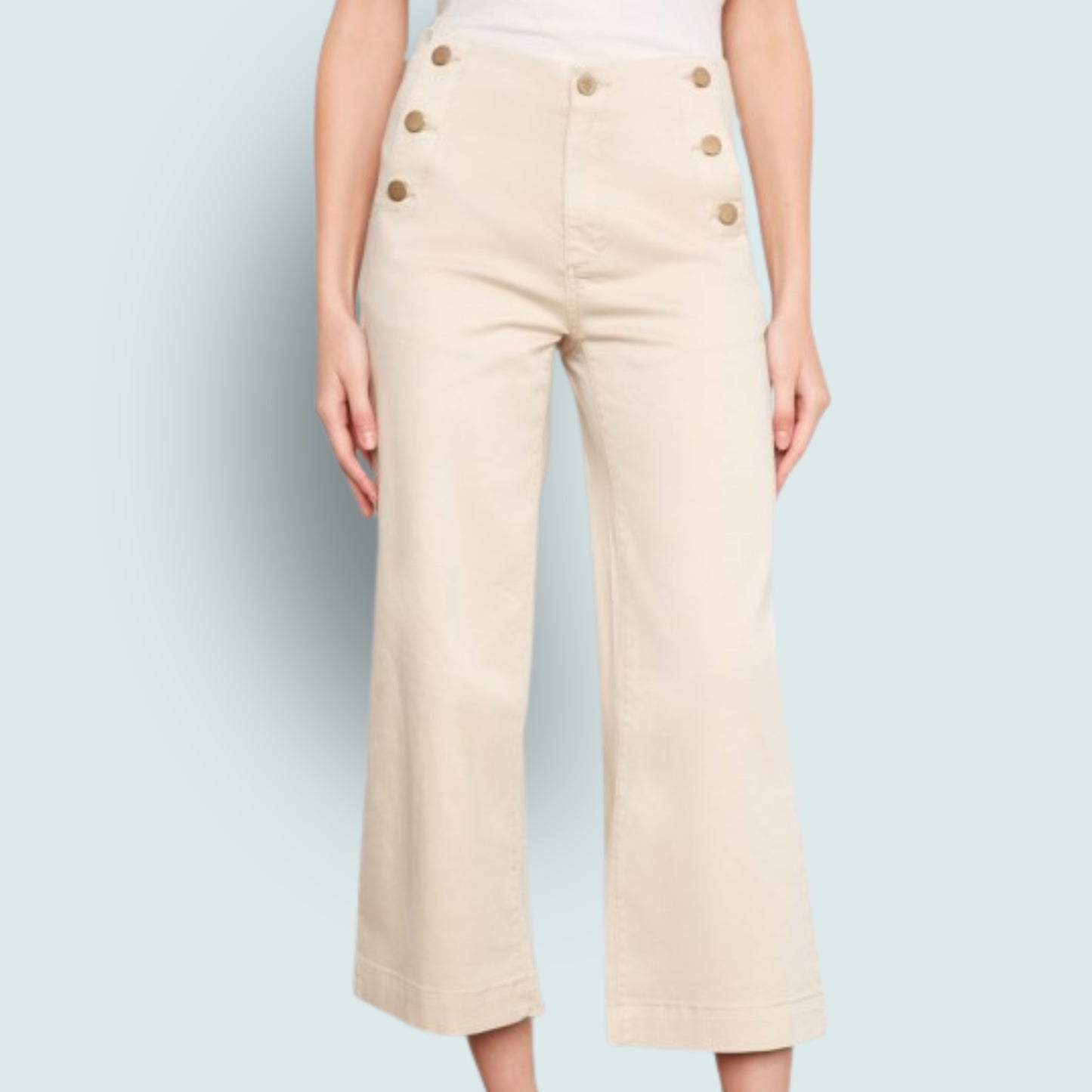 Charlie B - Wide Leg Button Fly Pants