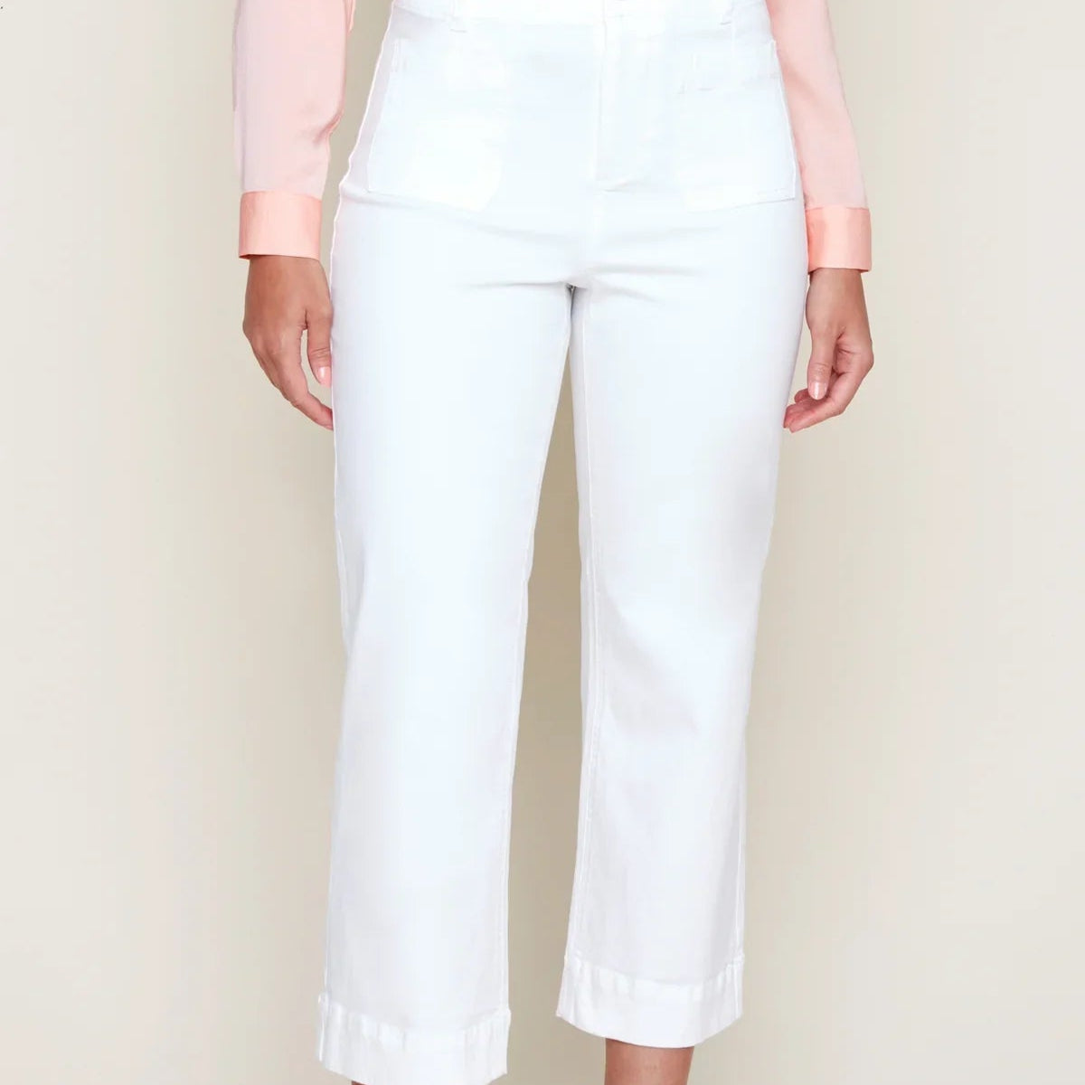 Renuar - Cropped Wide Leg Jeans